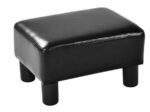 Cube Footrest Stool Pouf PU Seat Footstool