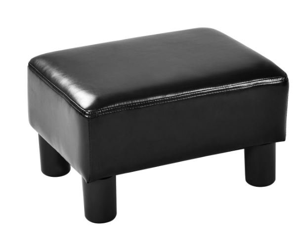 Cube Footrest Stool Pouf PU Seat Footstool