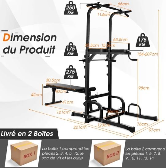 Pull-Up Station 7 Heights Bench  Abdominal Devices