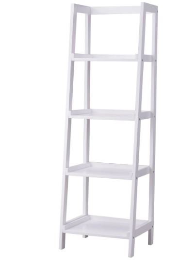 Ladder Style Storage Shelf Bookcase 4 Tiers
