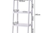 Ladder Style Storage Shelf Bookcase 4 Tiers