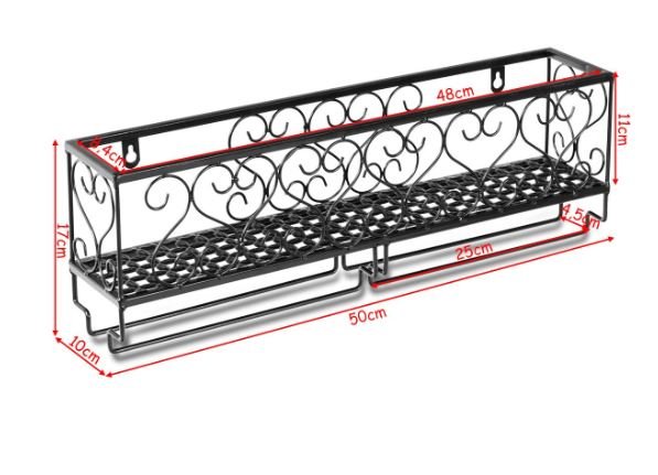 Wine Bottle Rack Iron Wall Mounted