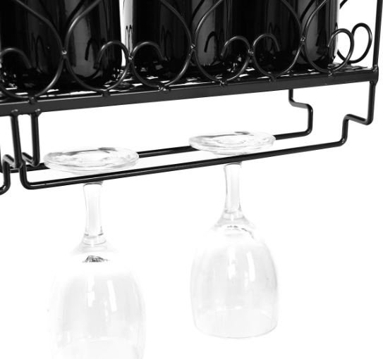 Wine Bottle Rack Iron Wall Mounted