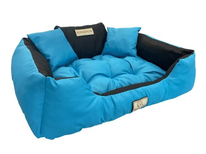 Dog Bed Playpen KINGDOG 130x105 cm Personalized Waterproof Blue