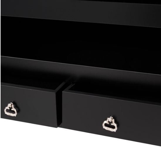 Jewelry Cabinet with Mirror and LED Light Door Hooks