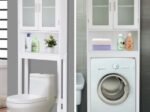 2-Door Toilet Bathroom Cabinet Shelf