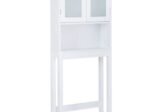 2-Door Toilet Bathroom Cabinet Shelf