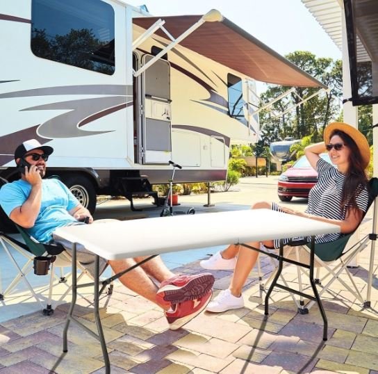 Foldable Camping Table Buffet Portable 150cm