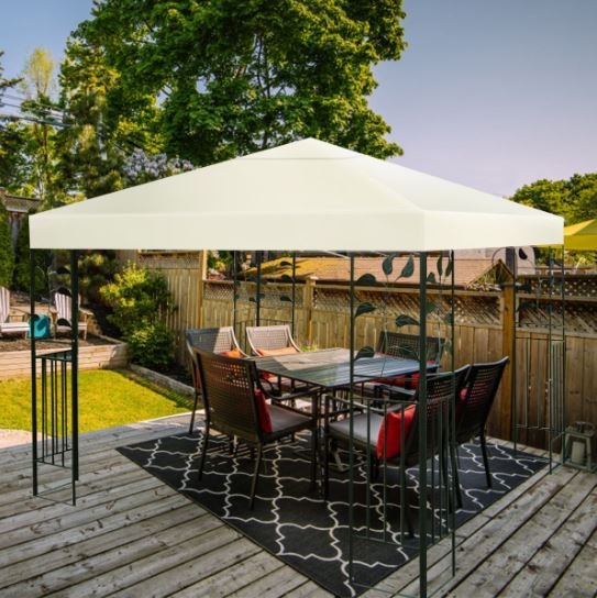 Gazebo Canopy 3m x 3m Sunshade Cloth Beige Color