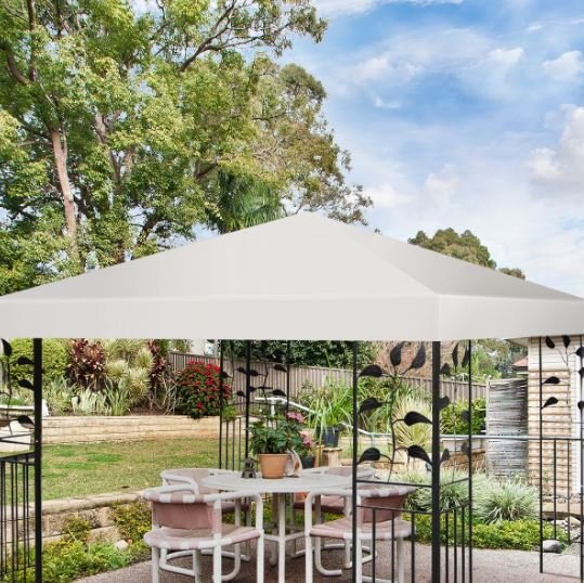 Gazebo Canopy 3m x 3m Sunshade Cloth Beige Color
