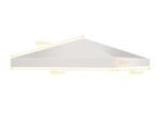 Gazebo Canopy 3m x 3m Sunshade Cloth Beige Color