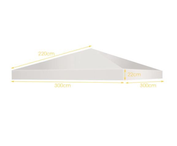 Gazebo Canopy 3m x 3m Sunshade Cloth Beige Color