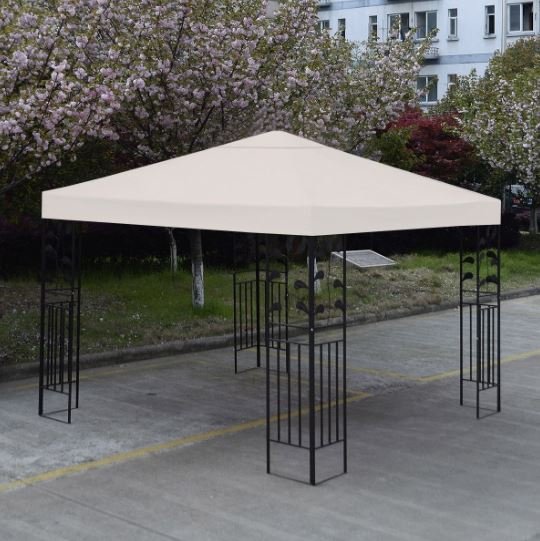 Gazebo Canopy 3m x 3m Sunshade Cloth Beige Color