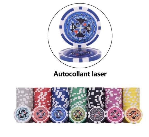 Poker Set Aluminum Case 300 Chips Laser