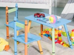 Multicolored Children Table +2 Chairs Set