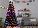 Artificial Christmas Tree 210 cm with Multicolored LED Lights