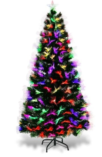 Artificial Christmas Tree 210 cm with Multicolored LED Lights
