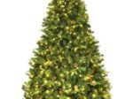 Artificial Christmas Tree 225cm LED Lights Pine Cones