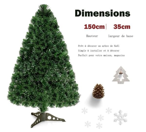 Artificial Christmas Tree 150 cm with LED Lights