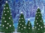 Artificial Christmas Tree 150cm LED Lights Star Top Snowflake