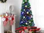 180cm Artificial Christmas Tree with LED Lights Snowflake