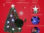 180cm Artificial Christmas Tree with LED Lights Snowflake