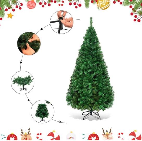 Artificial Christmas Tree 210 CM with Metal Stand