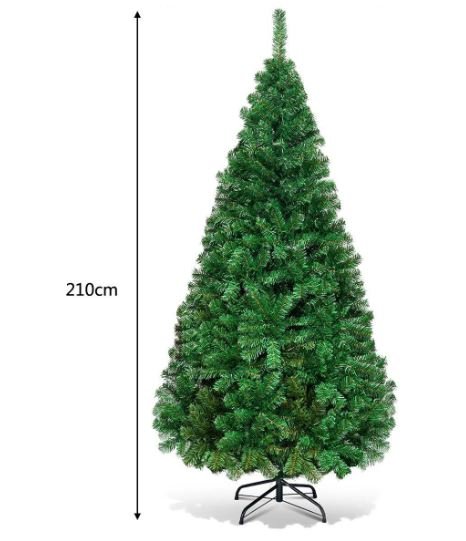 Artificial Christmas Tree 210 CM with Metal Stand