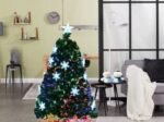 Artificial Christmas Tree 150cm LED Lights Star Top Snowflake