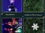 Artificial Christmas Tree 180cm LED Lights Multicolor