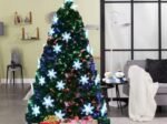 Artificial Christmas Tree 180cm LED Lights Multicolor