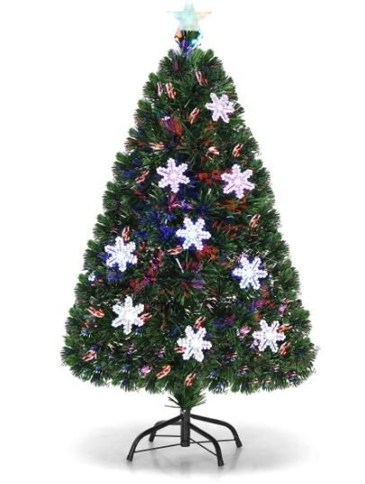 Artificial Christmas Tree 180cm LED Lights Multicolor
