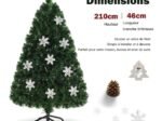 Artificial Christmas Tree 210cm LED Lights Multicolor
