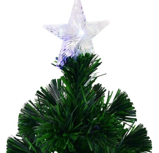 Artificial Christmas Tree 150cm LED Lights Star Top Snowflake