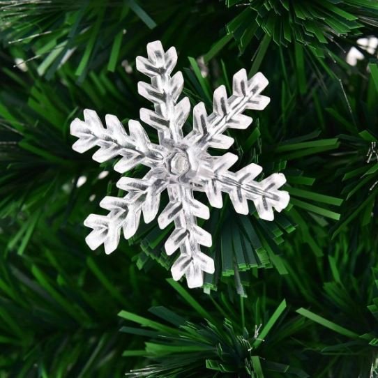 Artificial Christmas Tree 150cm LED Lights Star Top Snowflake