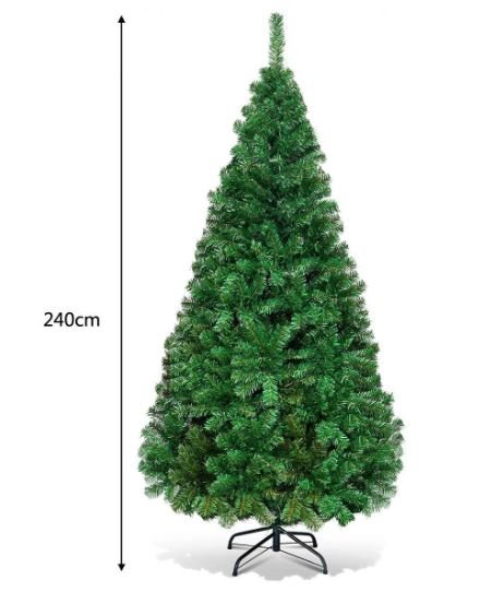Artificial Christmas Tree 240 CM with Metal Stand