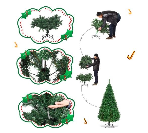 Artificial Christmas Tree 240 CM with Metal Stand