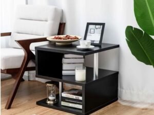 Modern Black Coffee Table Magazine Rack