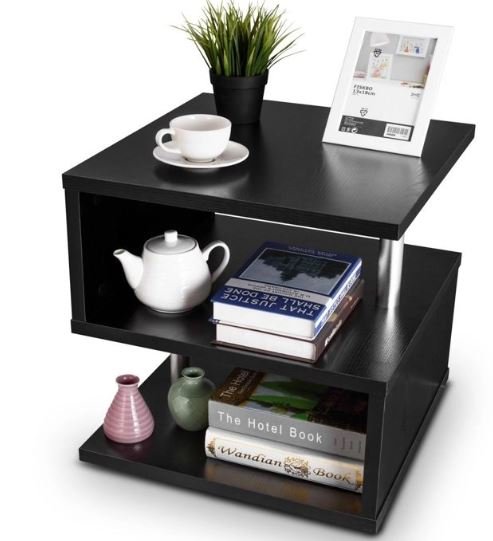 Modern Black Coffee Table Magazine Rack