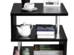 Modern Black Coffee Table Magazine Rack
