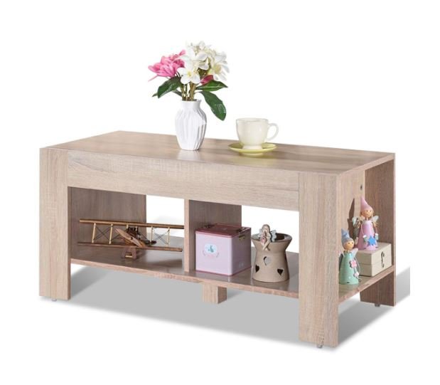 Coffee Table VintageModern Wooden Rectangular 90 x 39 x 42 cm