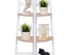 Corner Shelf with 4 Shelves Versatile Bookcase High Quality