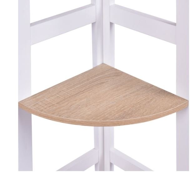 Corner Shelf with 4 Shelves Versatile Bookcase High Quality