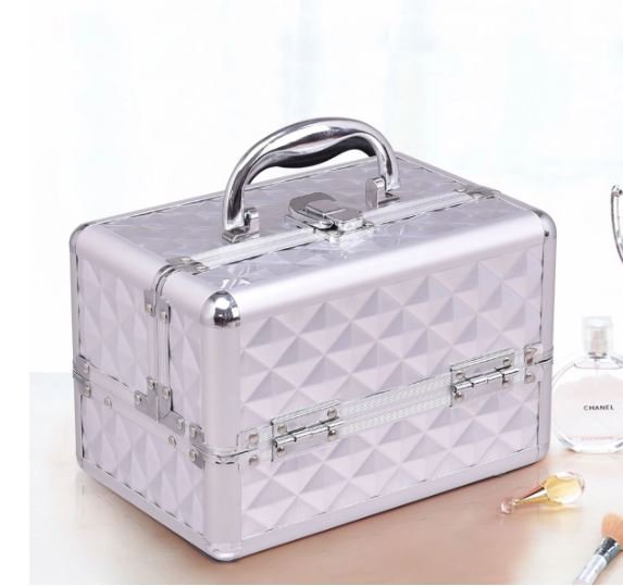 Makeup Cosmetic Case ABS 3 Levels with Mirror