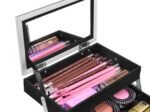 Makeup Cosmetic Case ABS 3 Levels with Mirror