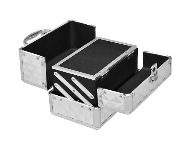 Makeup Cosmetic Case ABS 3 Levels with Mirror