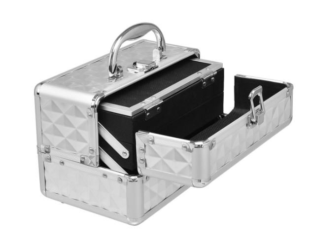 Makeup Cosmetic Case ABS 3 Levels with Mirror