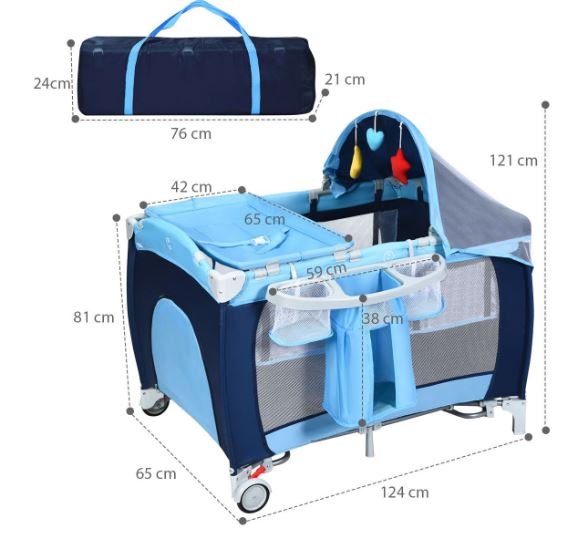 Umbrella Baby Bed Cribs 0-36 months with Carrying Bag Accessories