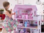 Wooden Doll's House with Accessories Dollhouse 3 Floors 5 Rooms