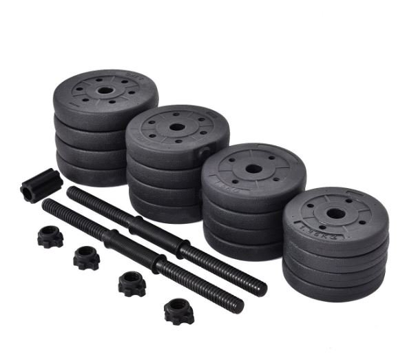 2 in 1 Dumbbell Kit 30KG Adjustable Weight Plates Fitness Bodybuilding